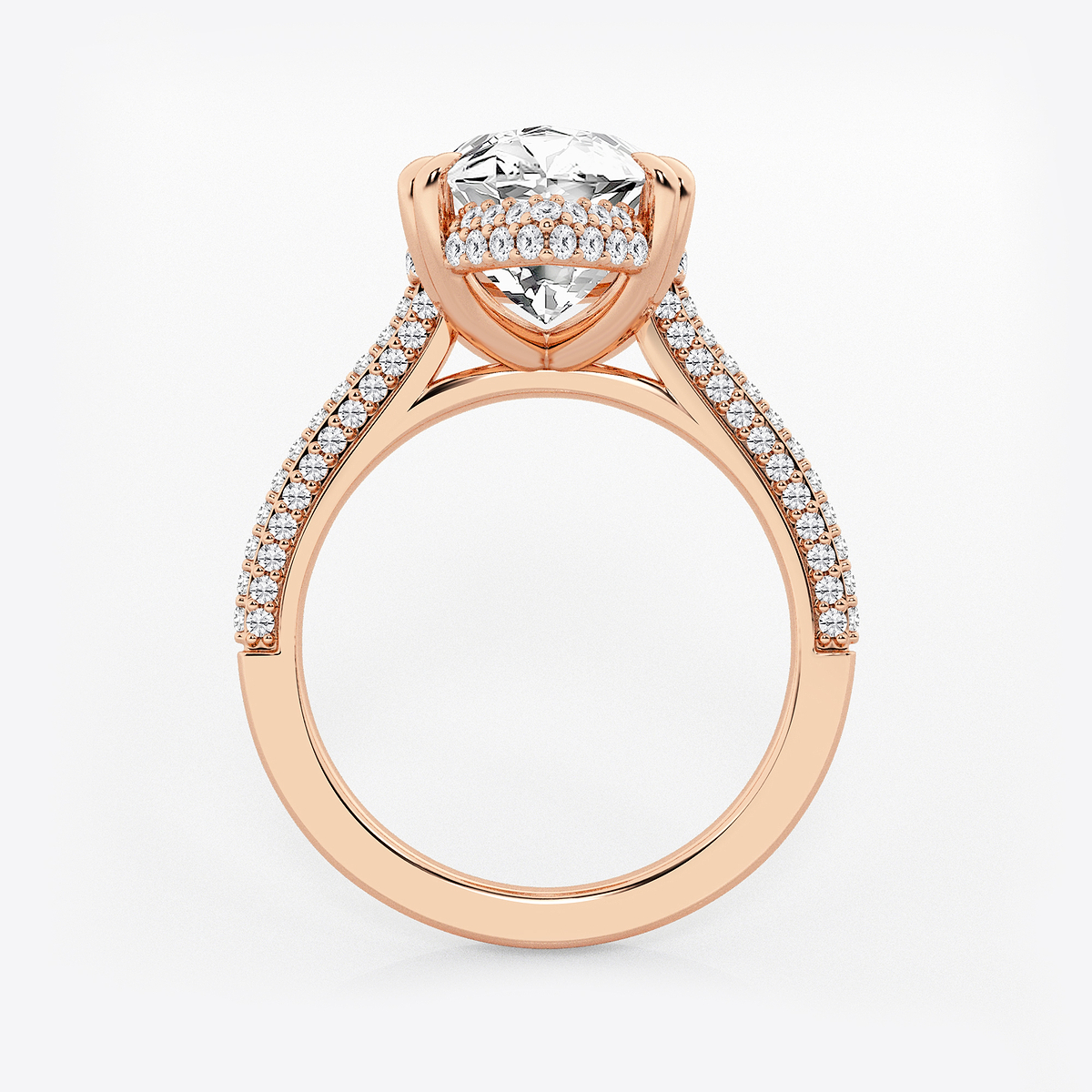 Additional Image 1 for  6 1/2 ctw Marquise Lab Grown Diamond Double Prong Hidden Halo Engagement Ring