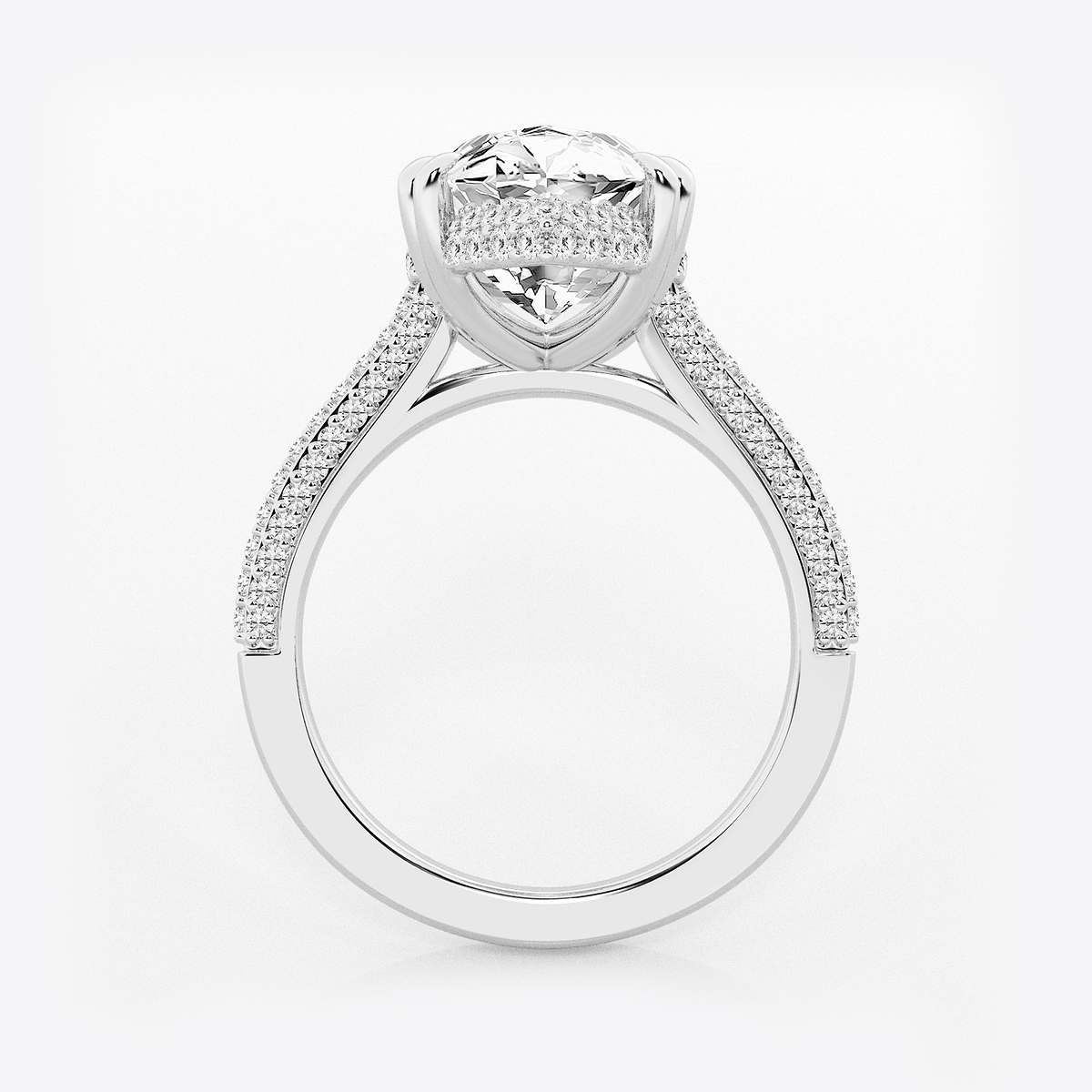 Additional Image 1 for  6 1/2 ctw Marquise Lab Grown Diamond Double Prong Hidden Halo Engagement Ring