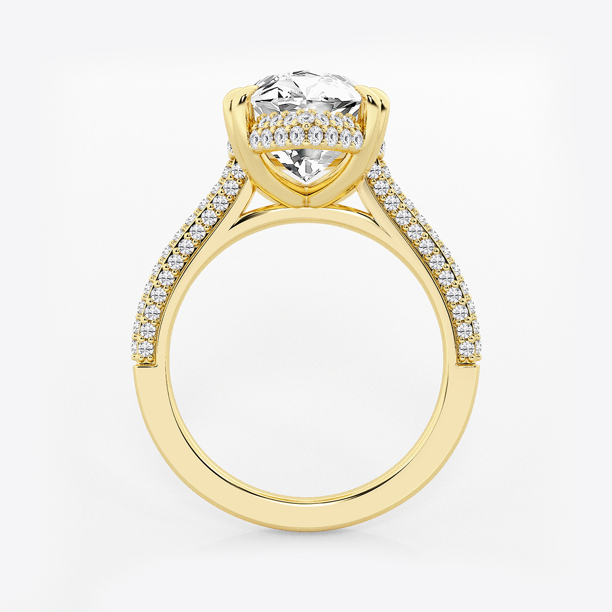 Additional Image 1 for  6 1/2 ctw Marquise Lab Grown Diamond Double Prong Hidden Halo Engagement Ring