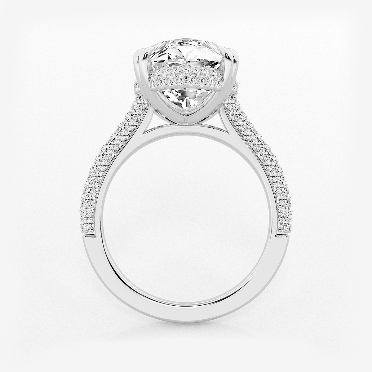 Additional Image 1 for  8 3/4 ctw Marquise Lab Grown Diamond Double Prong Hidden Halo Engagement Ring