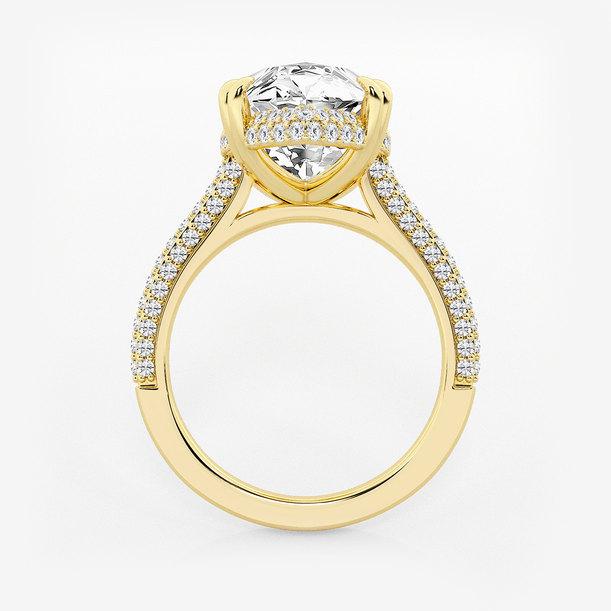 Additional Image 1 for  8 3/4 ctw Marquise Lab Grown Diamond Double Prong Hidden Halo Engagement Ring