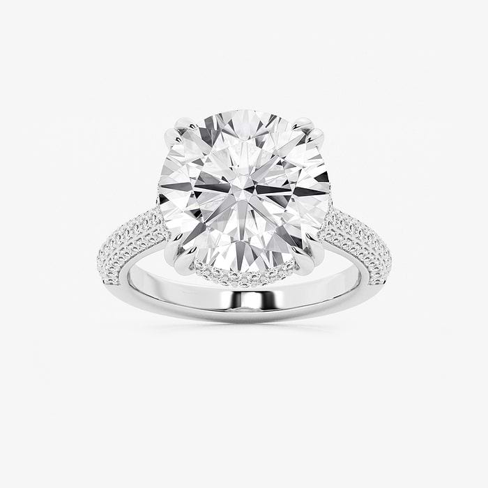 Badgley Mischka Double Prong Round Halo Engagement Ring