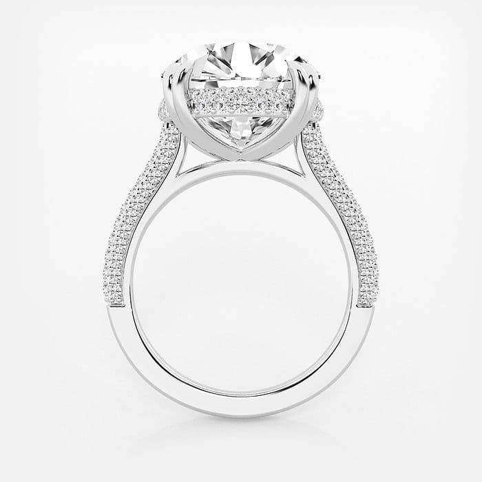 Badgley Mischka Double Prong Round Halo Engagement Ring