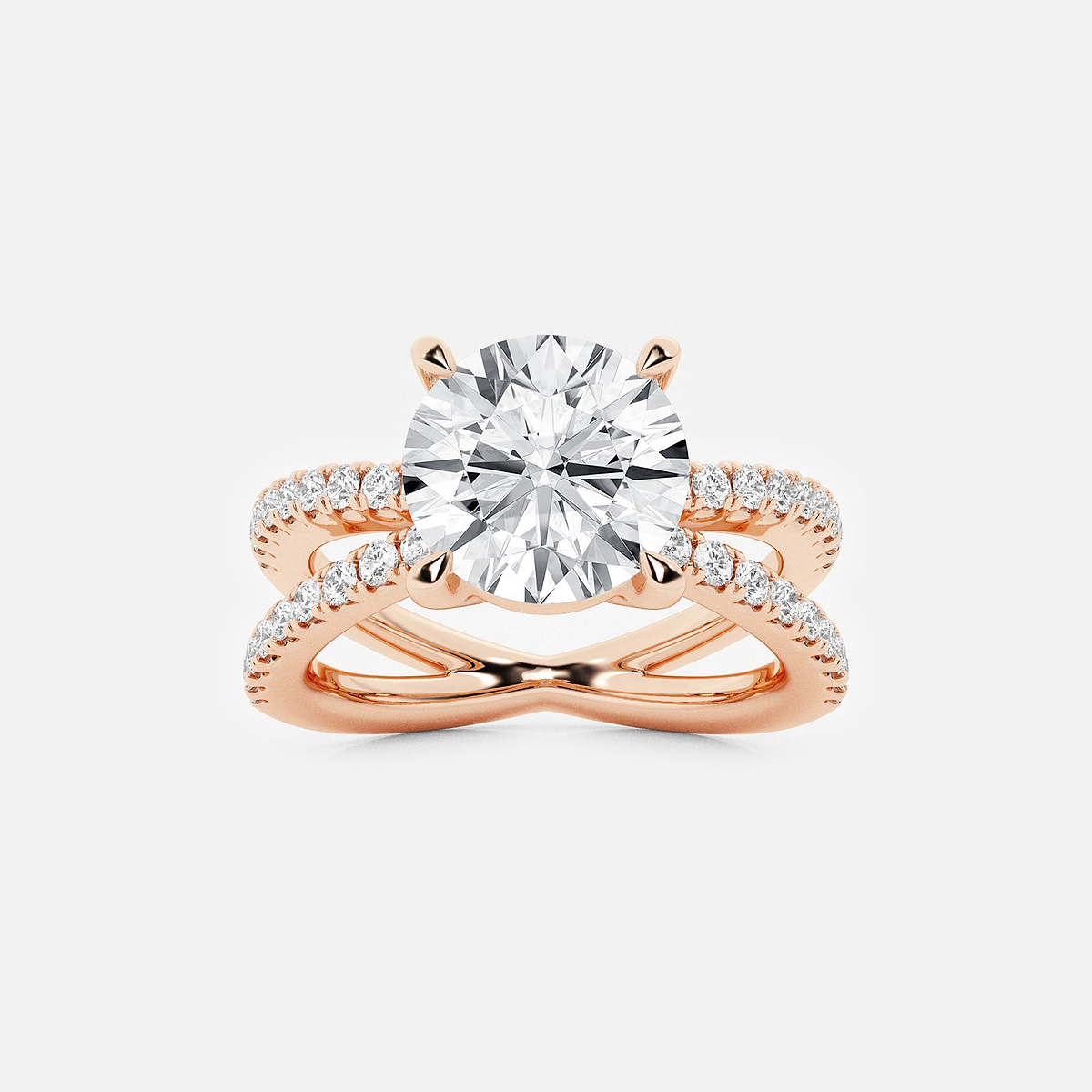 4 ctw Round Lab Grown Diamond Engagement Ring