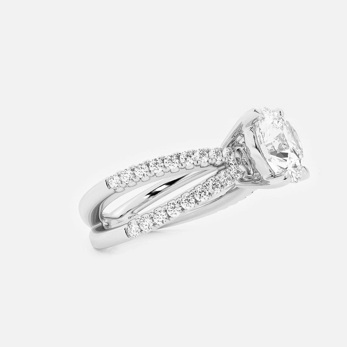 Additional Image 1 for  4 ctw Round Lab Grown Diamond Engagement Ring