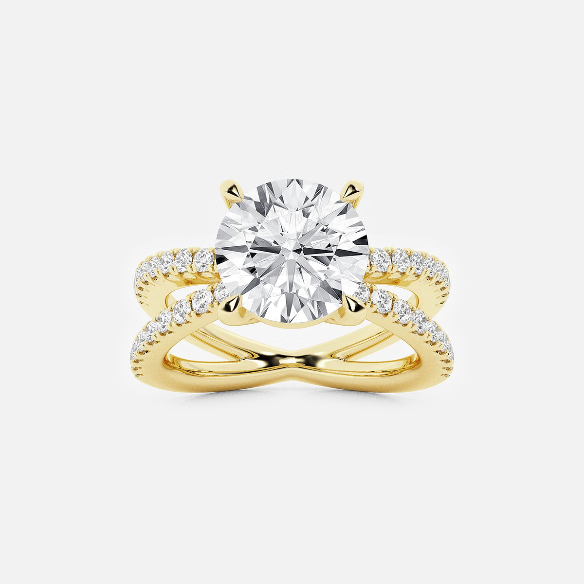 4 ctw Round Lab Grown Diamond Engagement Ring