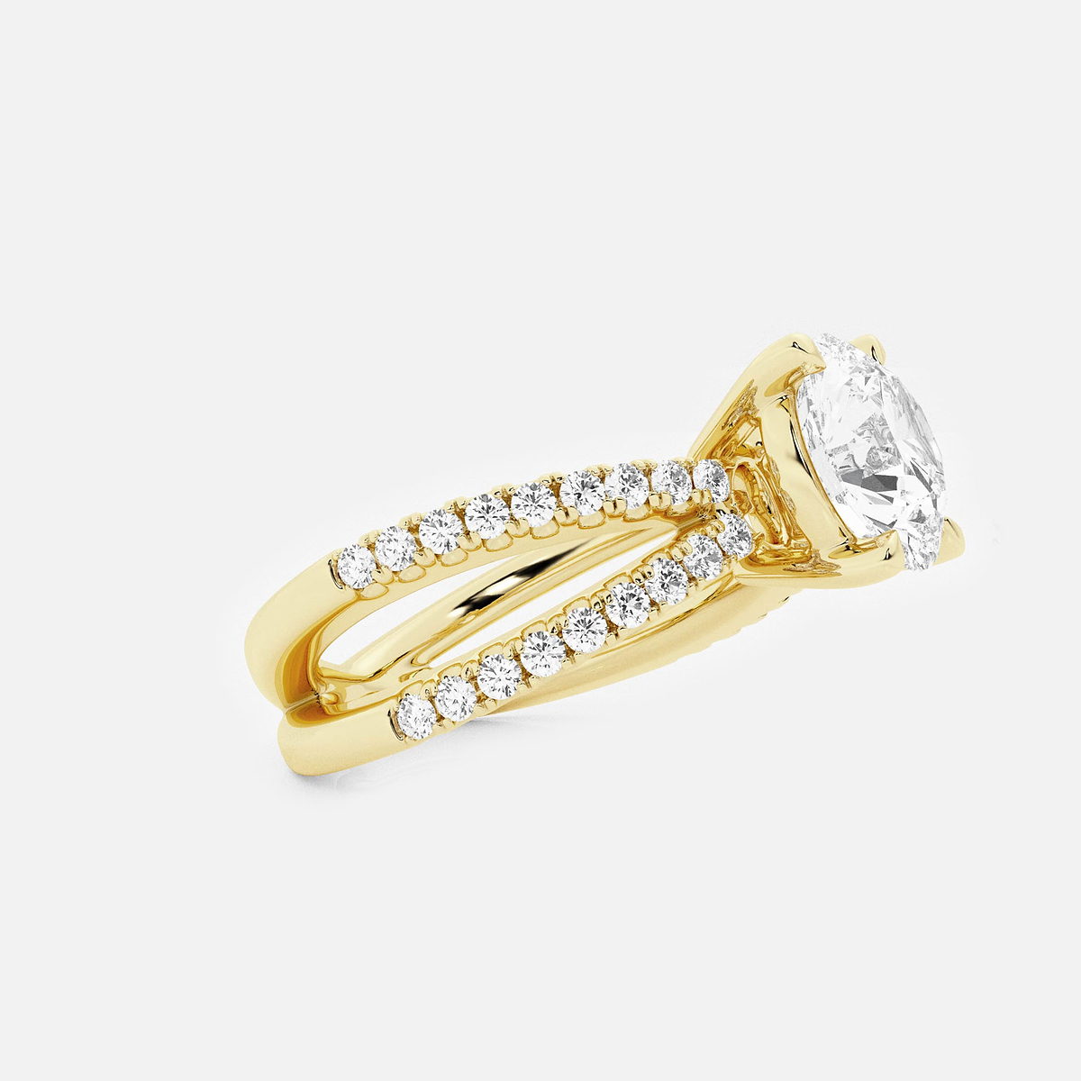 Additional Image 1 for  4 ctw Round Lab Grown Diamond Engagement Ring