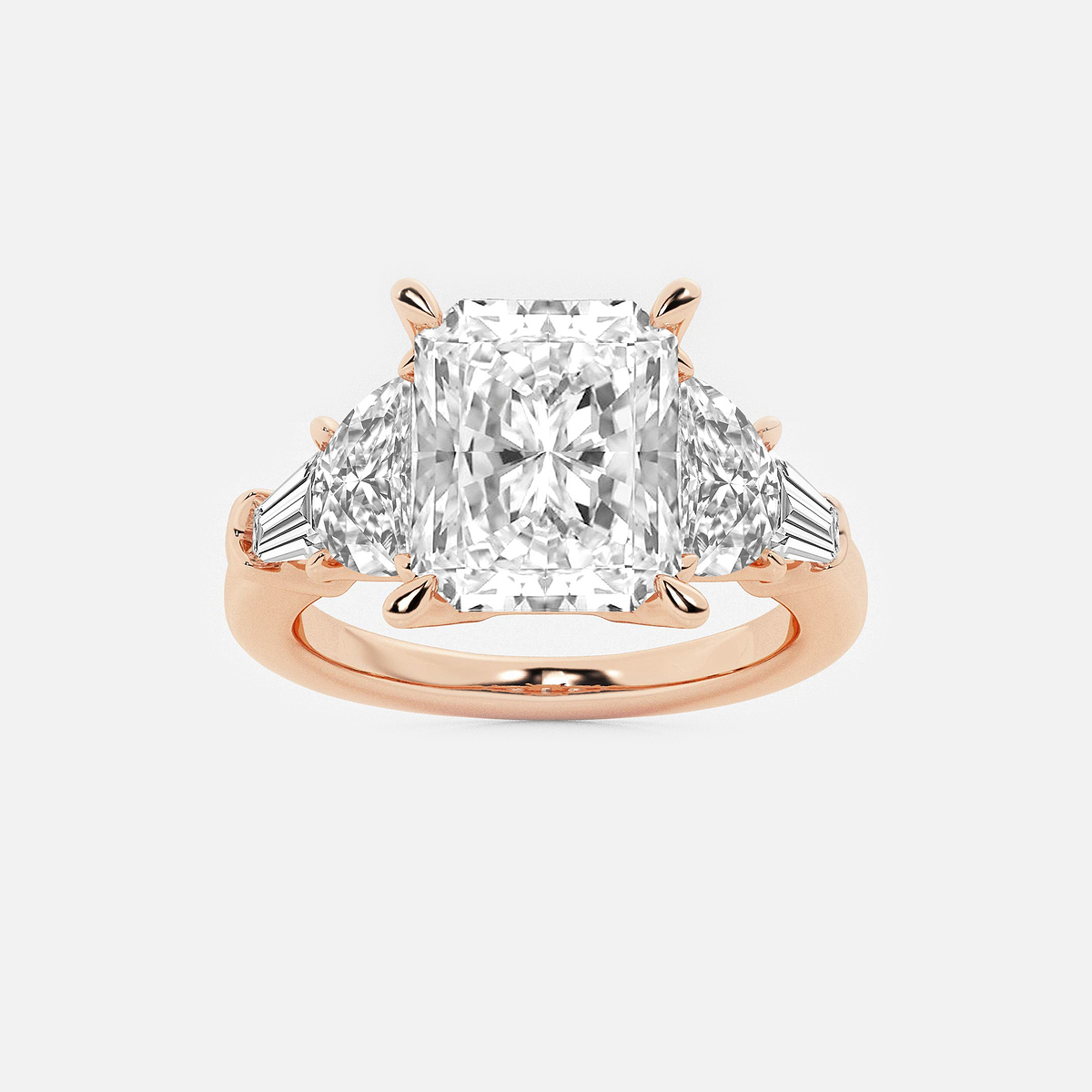 3 3/4 ctw Radiant Lab Grown Diamond Engagement Ring