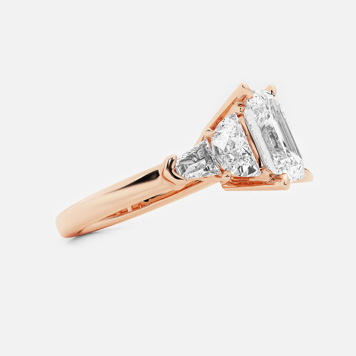 Additional Image 1 for  3 3/4 ctw Radiant Lab Grown Diamond Engagement Ring
