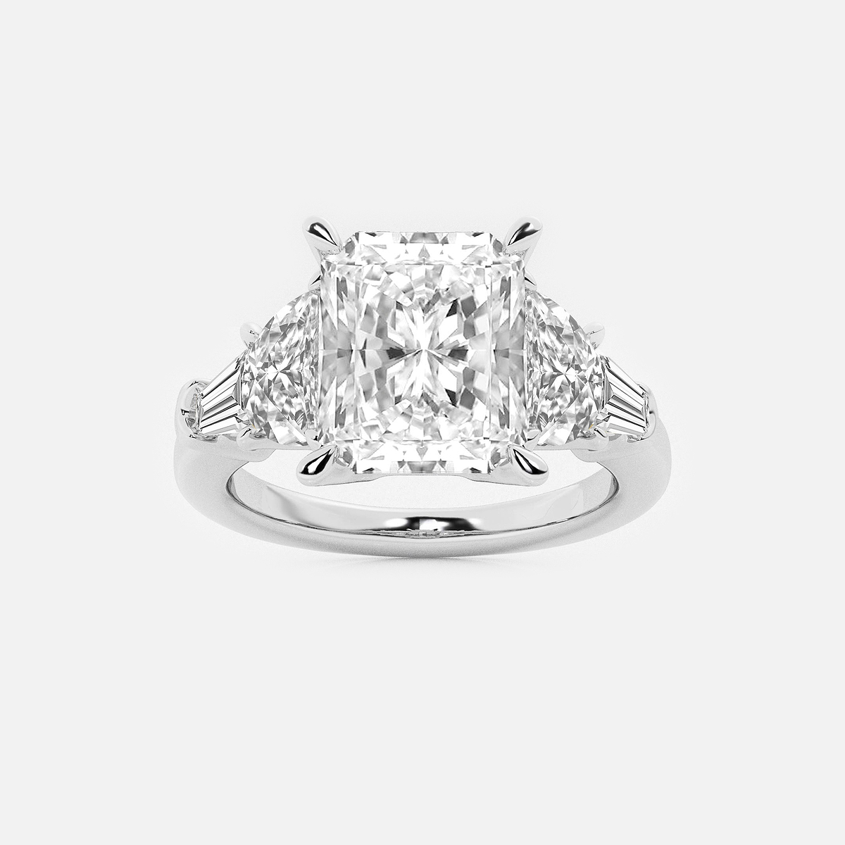Samara 3/4 ctw Radiant Lab Grown Diamond Engagement Ring Platinum, D, VVS