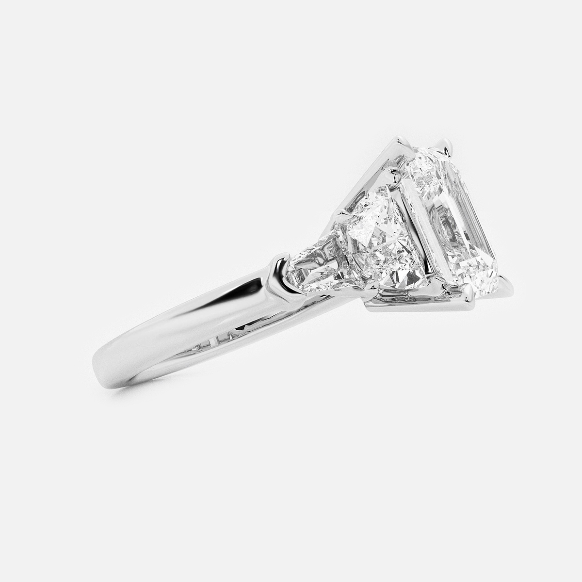 Additional Image 1 for  3 3/4 ctw Radiant Lab Grown Diamond Engagement Ring