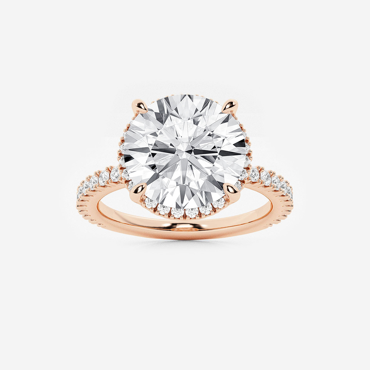 3 1/2 ctw Round Lab Grown Diamond Engagement Ring