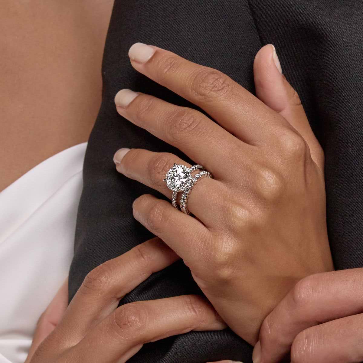 4 ctw Round Lab Grown Diamond Hidden Halo Engagement Ring