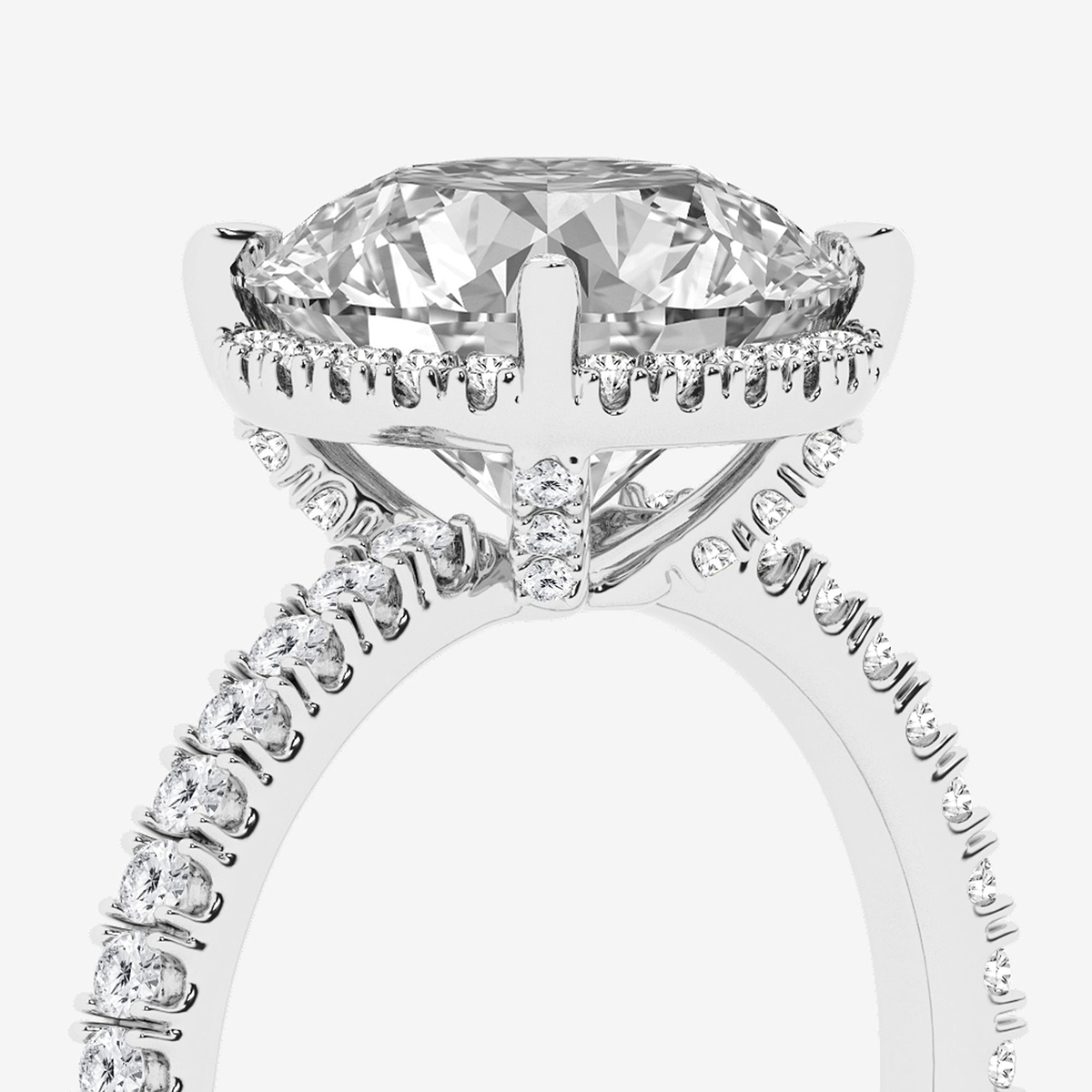 Additional Image 2 for  3 1/2 ctw Round Lab Grown Diamond Engagement Ring