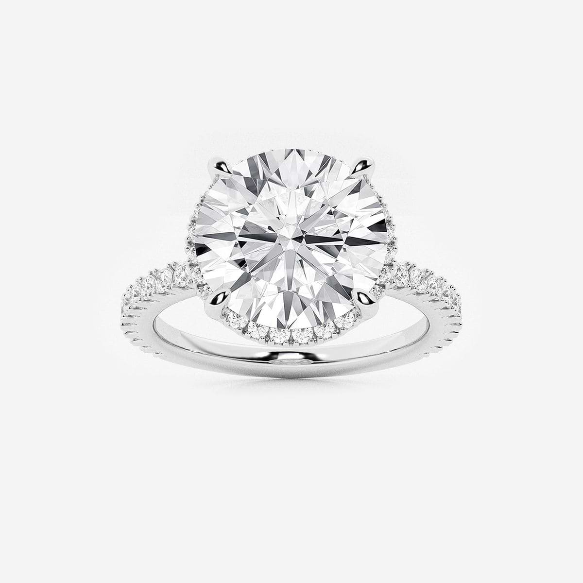 Badgley Mischka Near-Colorless 3 1/2 ctw Round Lab Grown Diamond Engagement Ring 18K White Gold, GH, VS2+