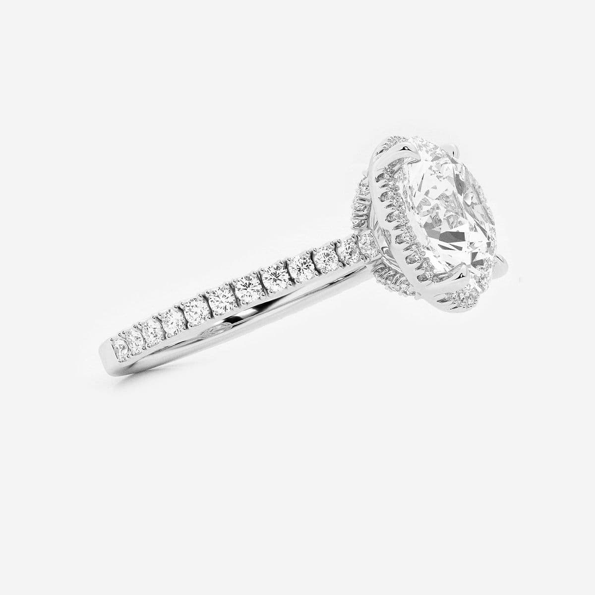 Badgley Mischka Near-Colorless 3 1/2 ctw Round Lab Grown Diamond Engagement Ring 18K White Gold, GH, VS2+