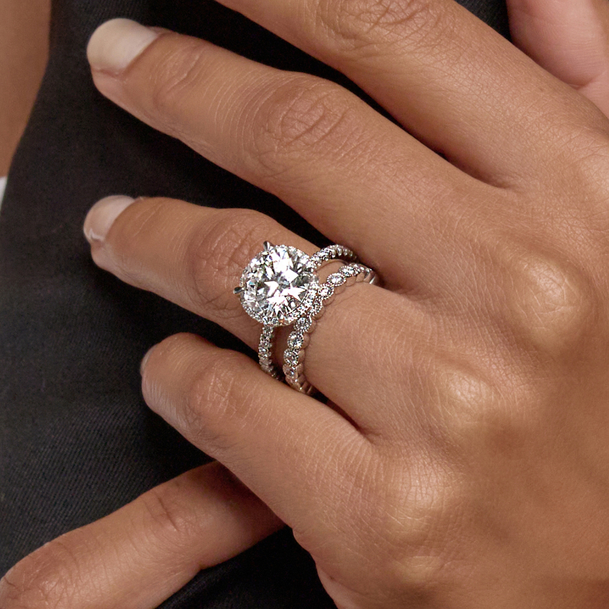 Additional Image 4 for  3 1/2 ctw Round Lab Grown Diamond Engagement Ring