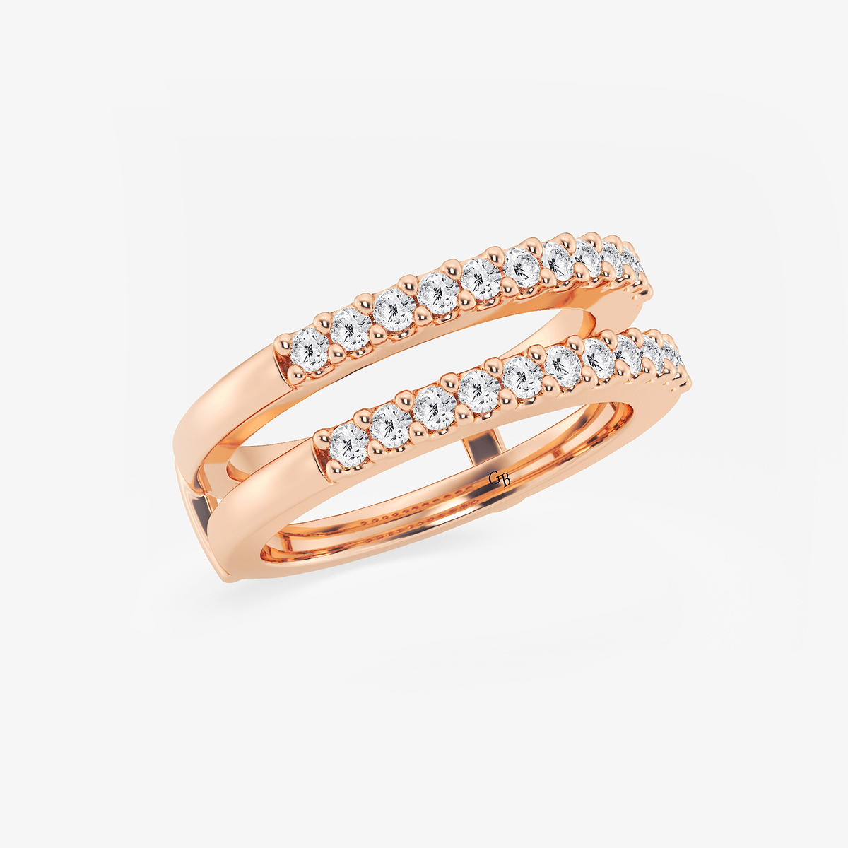 Additional Image 1 for  1/2 ctw Round Lab Grown Diamond Double Row Ring Enhancer
