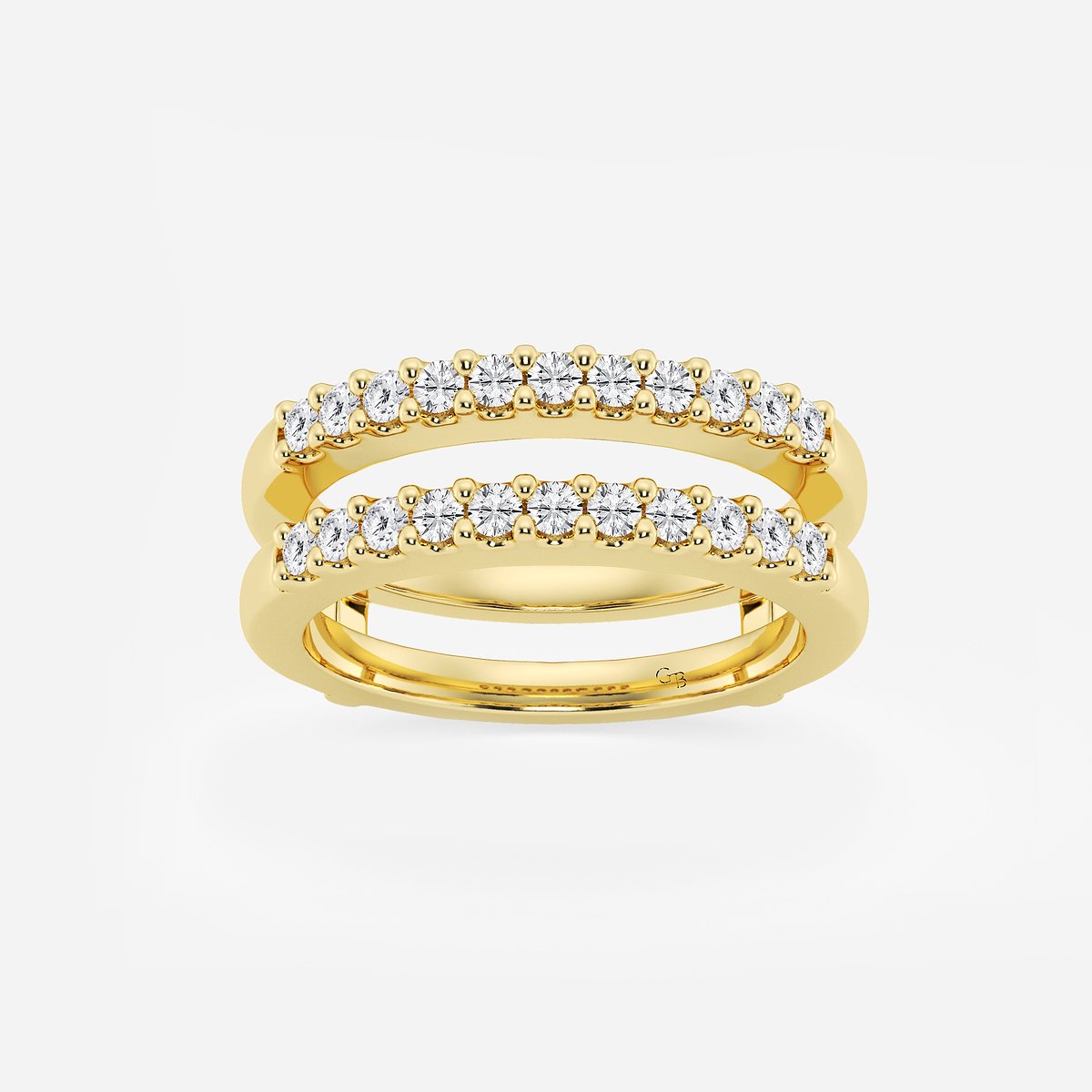 1/2 ctw Round Lab Grown Diamond Double Row Ring Enhancer
