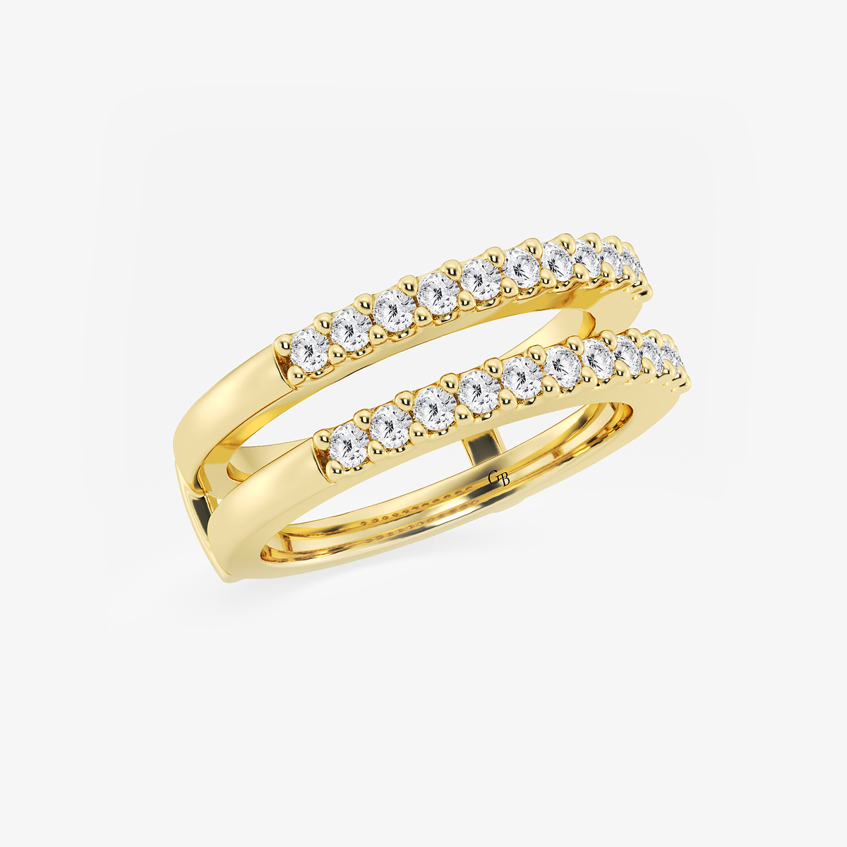 Additional Image 1 for  1/2 ctw Round Lab Grown Diamond Double Row Ring Enhancer