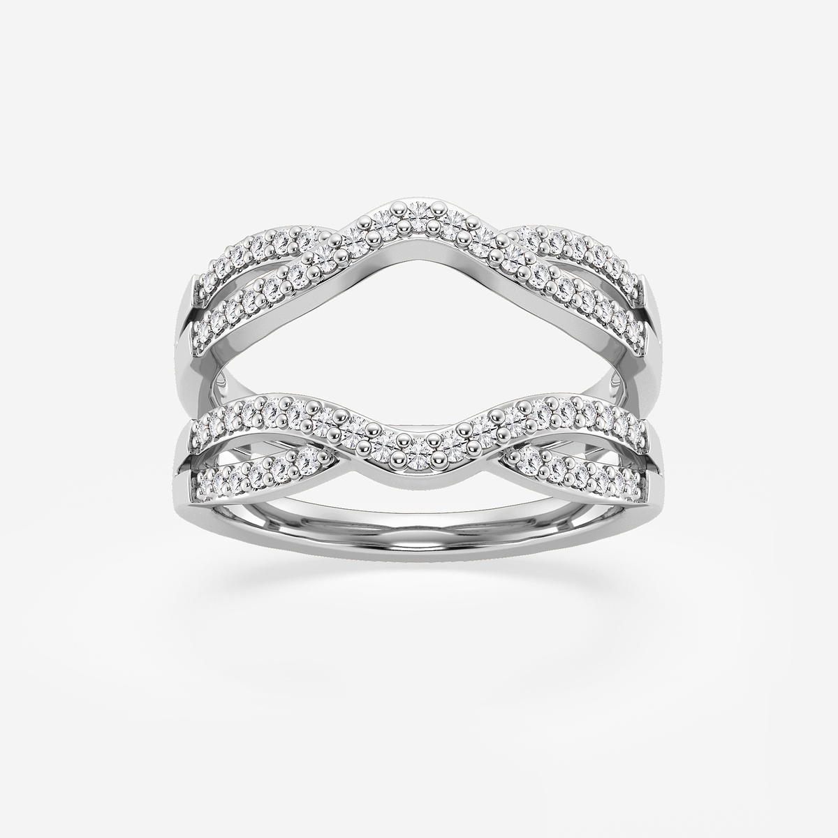 1/3 ctw Round Lab Grown Diamond Crossover Ring Enhancer