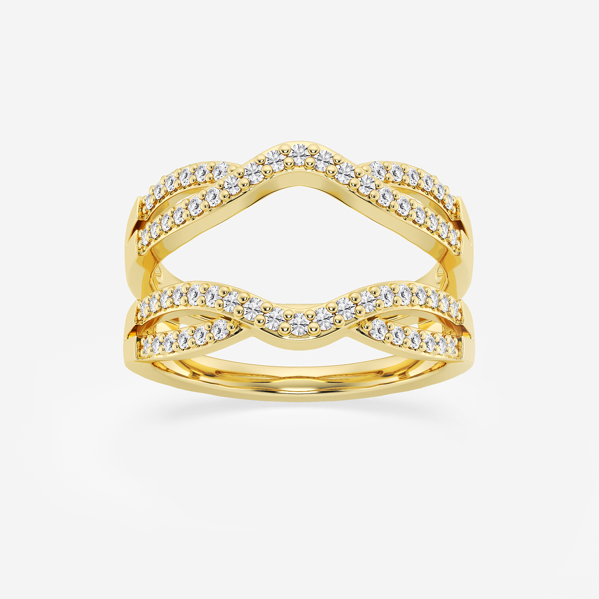 1/3 ctw Round Lab Grown Diamond Crossover Ring Enhancer