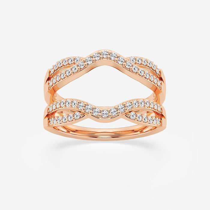 1/3 ctw Round Lab Grown Diamond Crossover Ring Enhancer