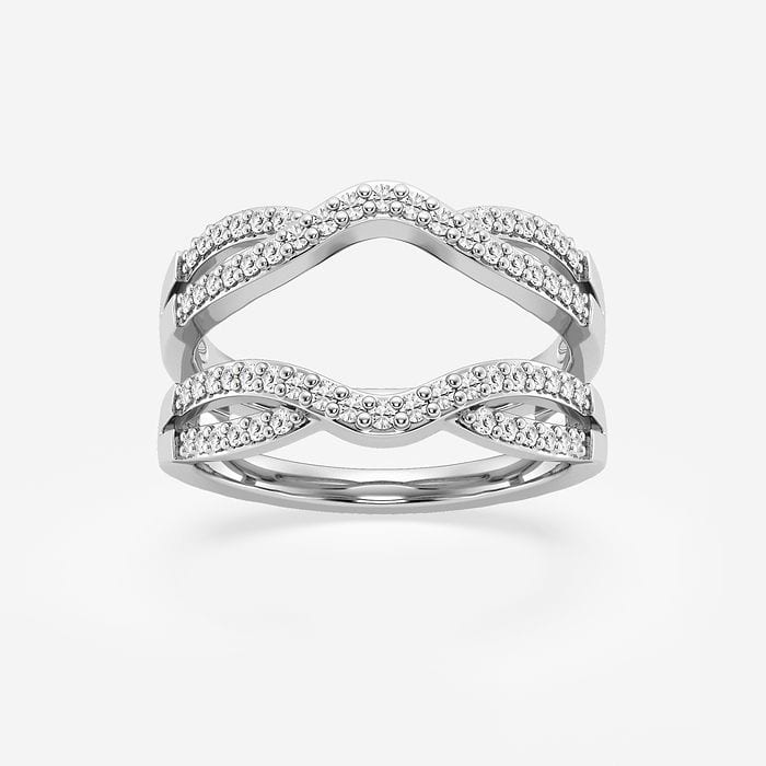 1/3 ctw Round Lab Grown Diamond Crossover Ring Enhancer