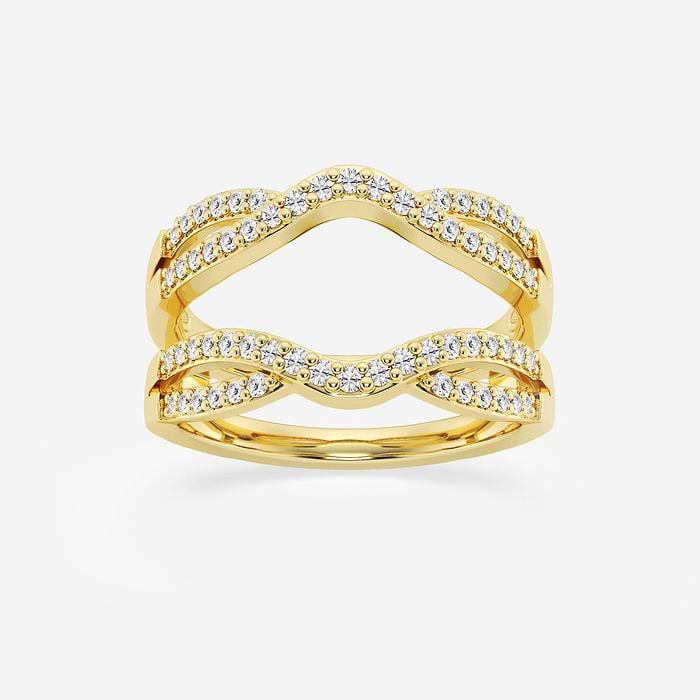 1/3 ctw Round Lab Grown Diamond Crossover Ring Enhancer