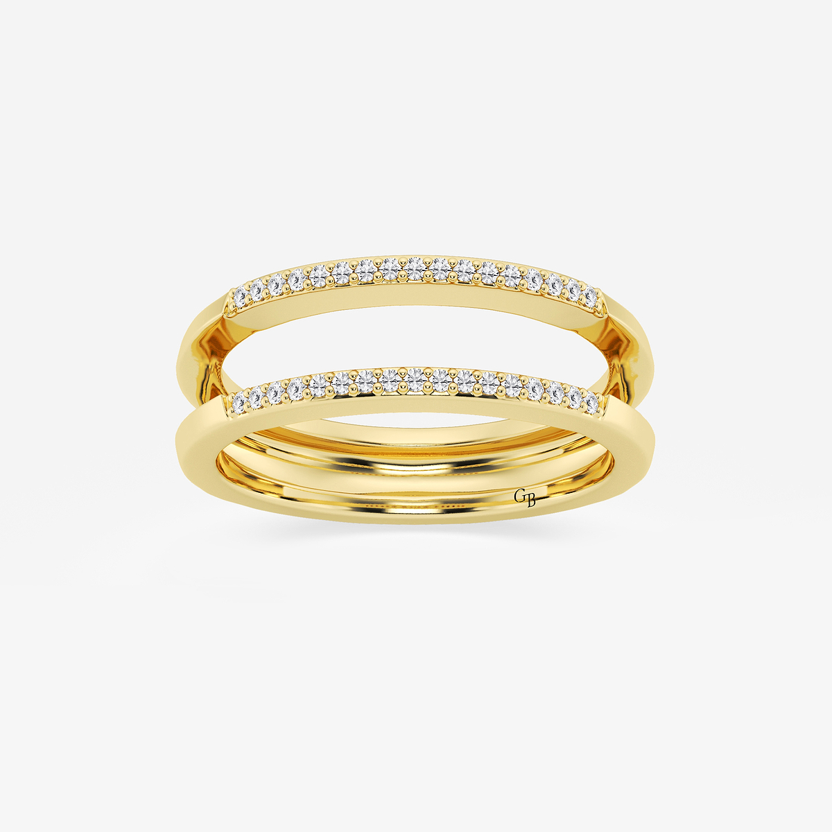 1/8 ctw Round Lab Grown Diamond Double Row Ring Enhancer