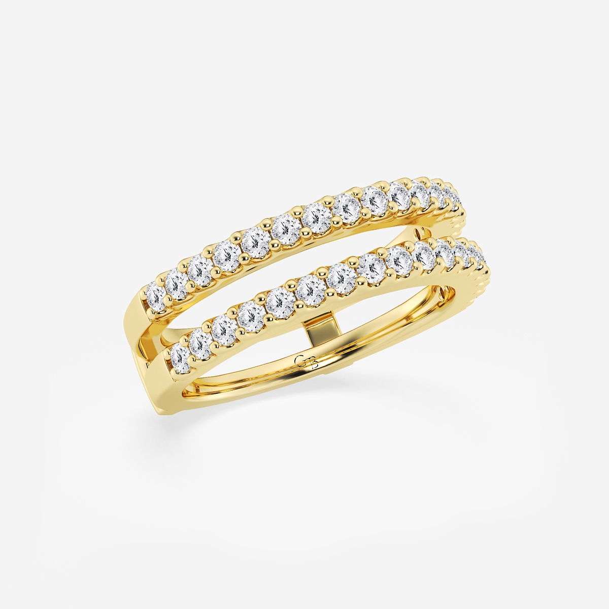Additional Image 1 for  3/4 ctw Round Lab Grown Diamond Double Row Ring Enhancer