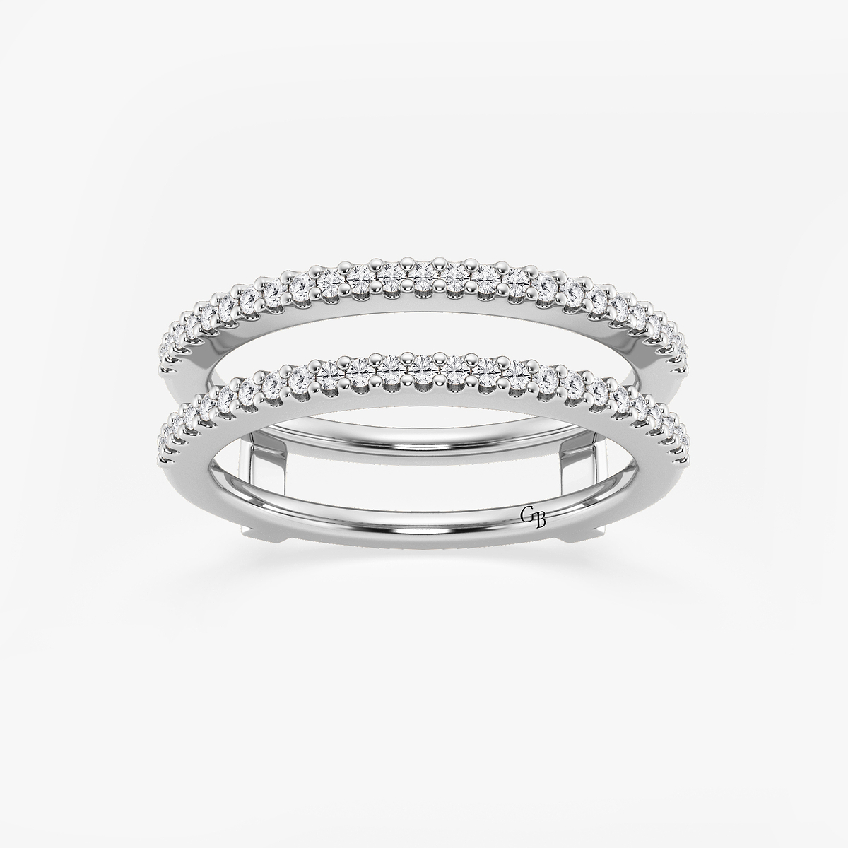 1/4 ctw Round Lab Grown Diamond Double Row Ring Enhancer