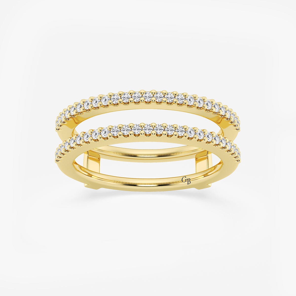 1/4 ctw Round Lab Grown Diamond Double Row Ring Enhancer