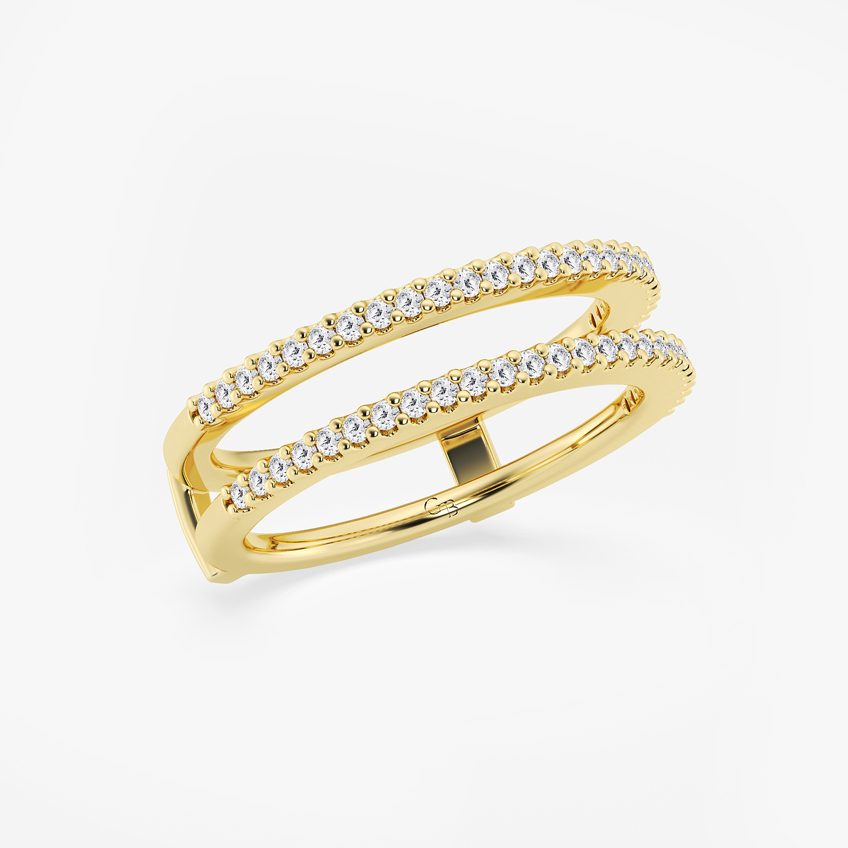 Additional Image 1 for  1/4 ctw Round Lab Grown Diamond Double Row Ring Enhancer