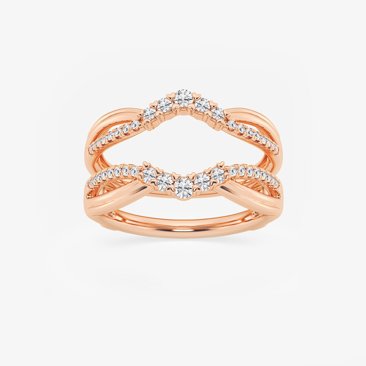 1/3 ctw Round Lab Grown Diamond Graduated Ring Enhancer