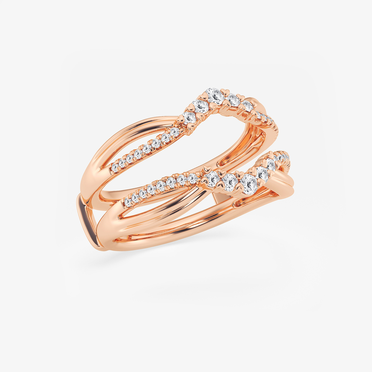 Additional Image 1 for  1/3 ctw Round Lab Grown Diamond Graduated Ring Enhancer