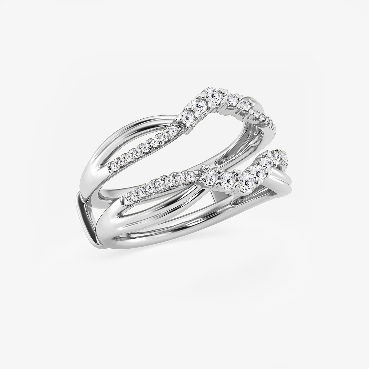 Additional Image 1 for  1/3 ctw Round Lab Grown Diamond Graduated Ring Enhancer