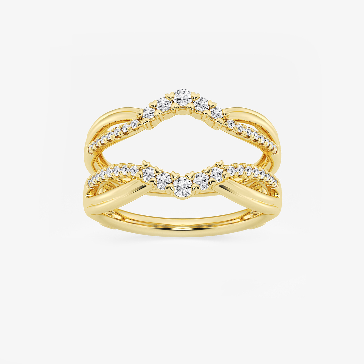 1/3 ctw Round Lab Grown Diamond Graduated Ring Enhancer