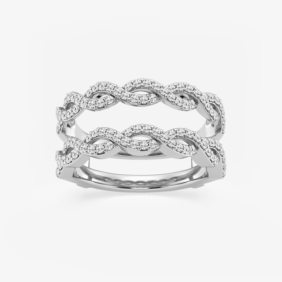 1/2 ctw Round Lab Grown Diamond Braided Ring Enhancer
