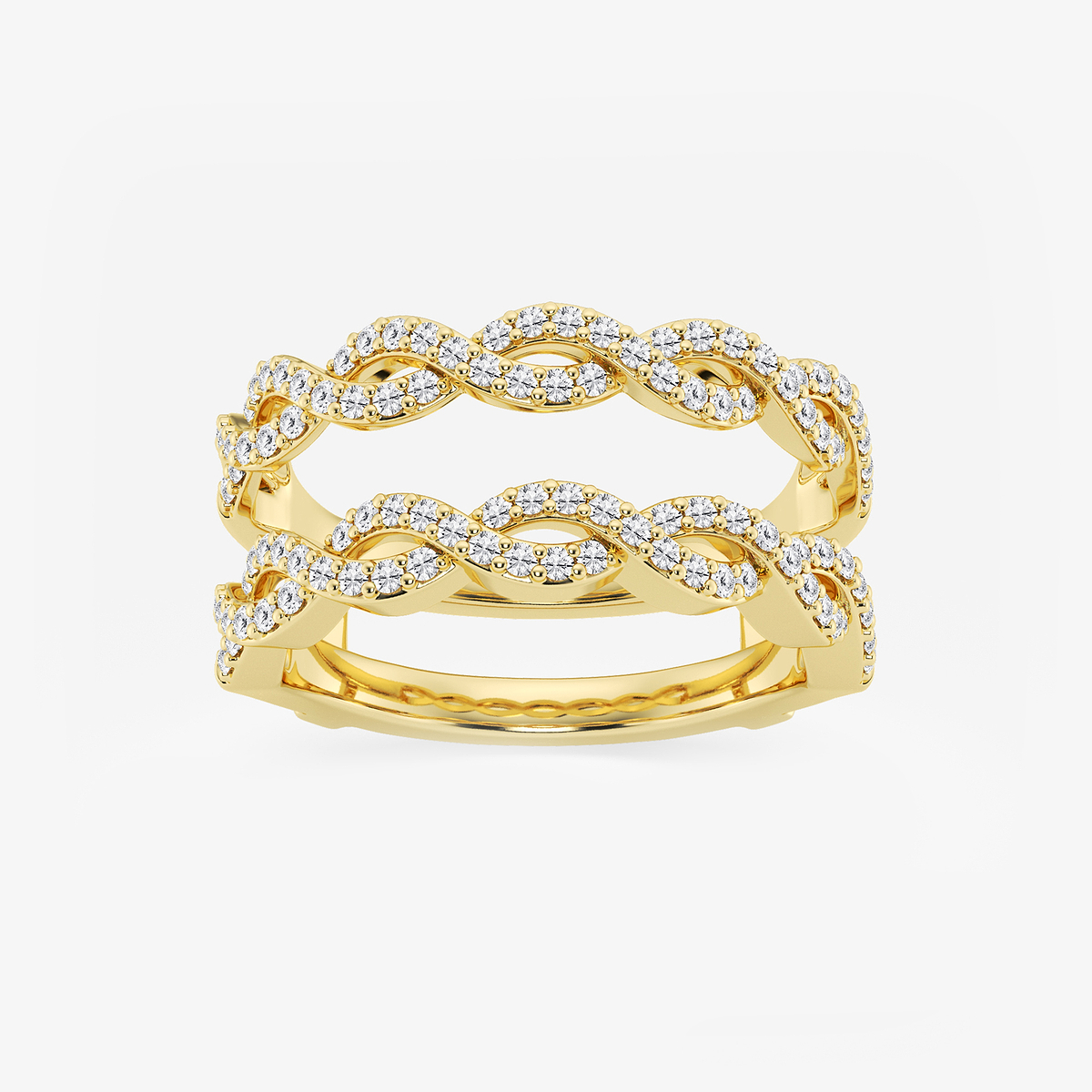 1/2 ctw Round Lab Grown Diamond Braided Ring Enhancer