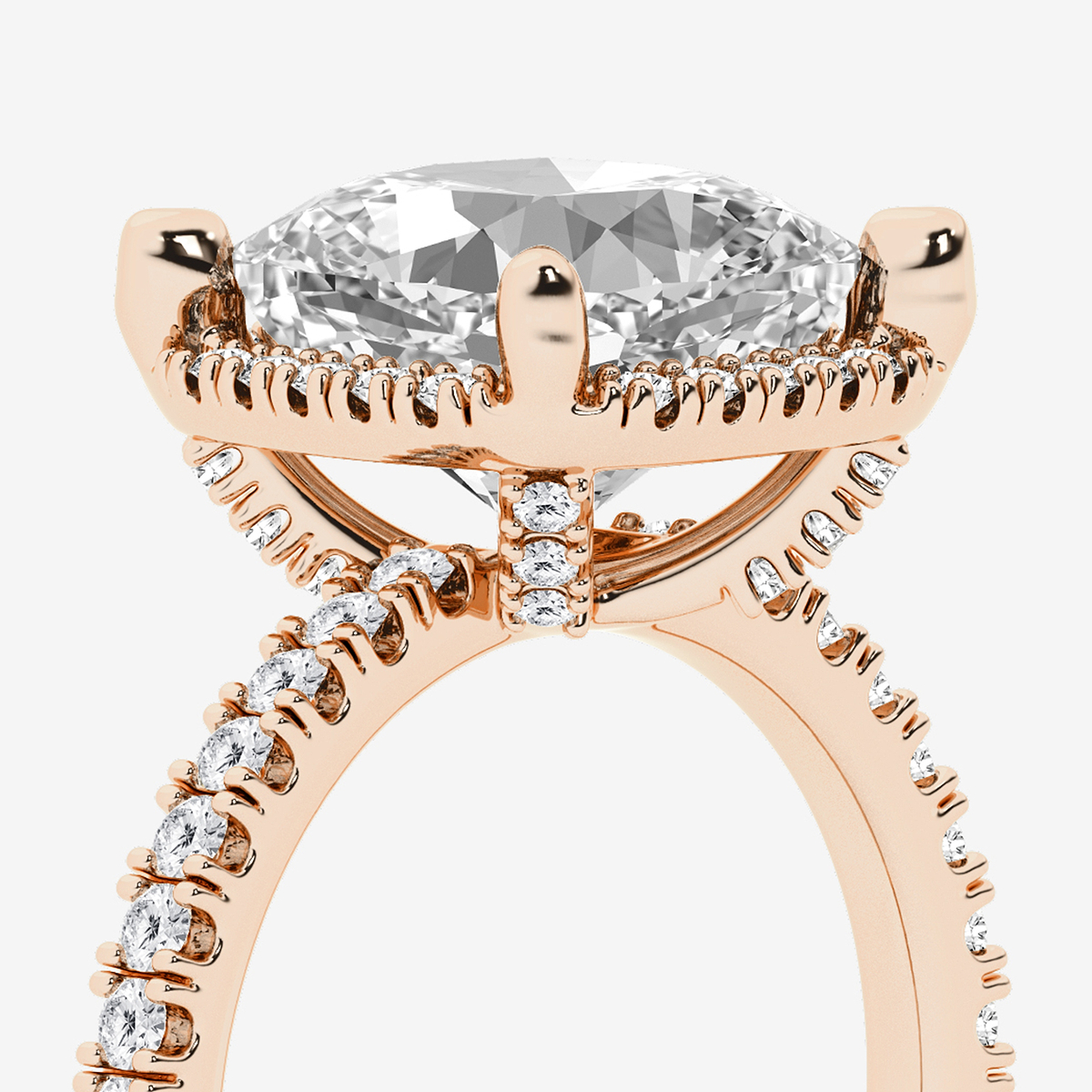 Additional Image 2 for  5 5/8 ctw Cushion Lab Grown Diamond Halo Engagement Ring