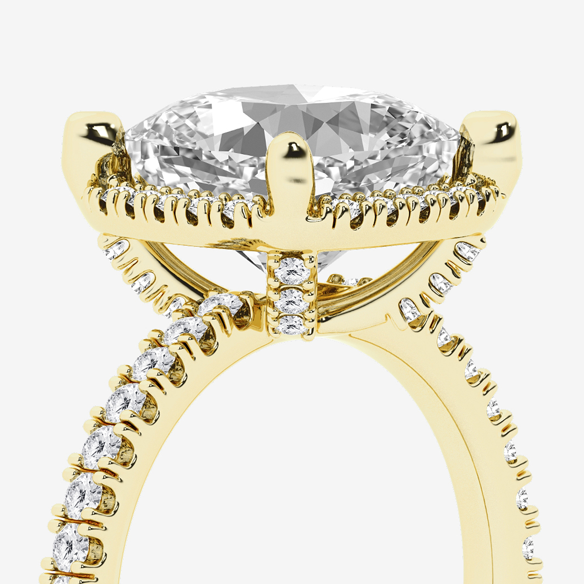 Additional Image 2 for  5 5/8 ctw Cushion Lab Grown Diamond Halo Engagement Ring