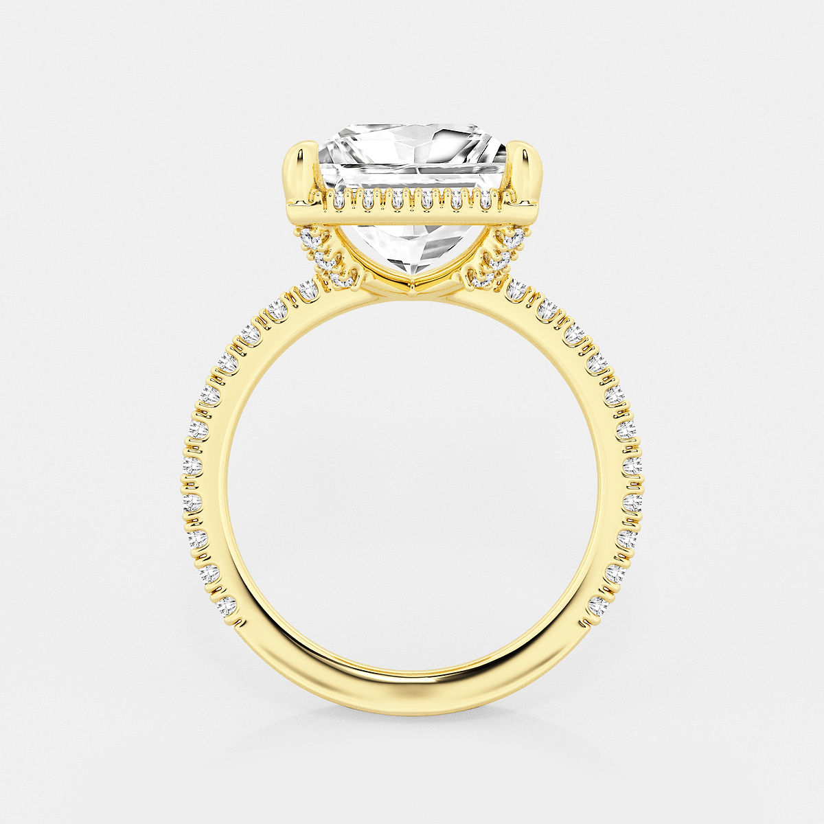 Additional Image 1 for  5 5/8 ctw Princess Lab Grown Diamond Halo Engagement Ring