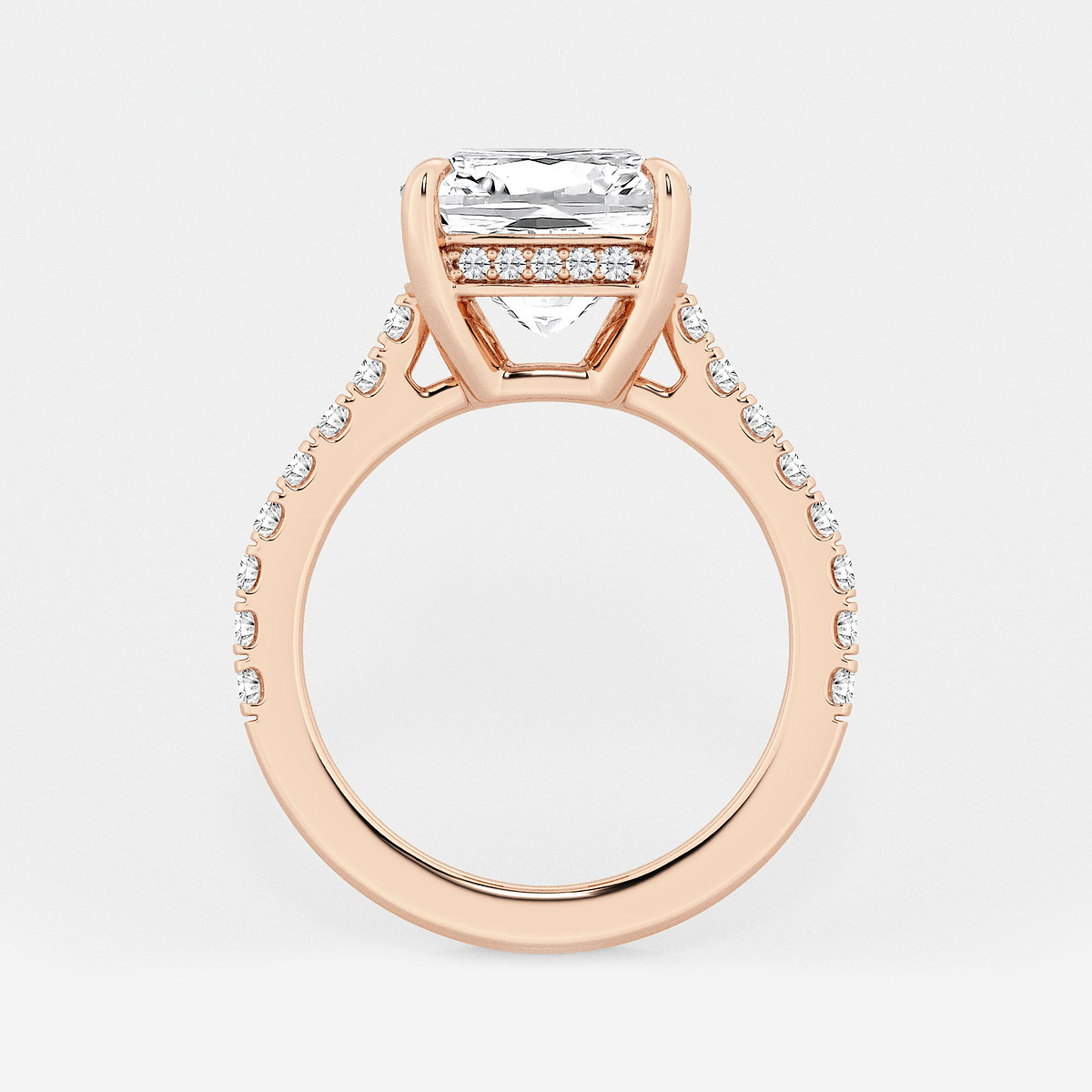 Additional Image 1 for  4 1/3 ctw Cushion Lab Grown Diamond Hidden Halo Engagement Ring
