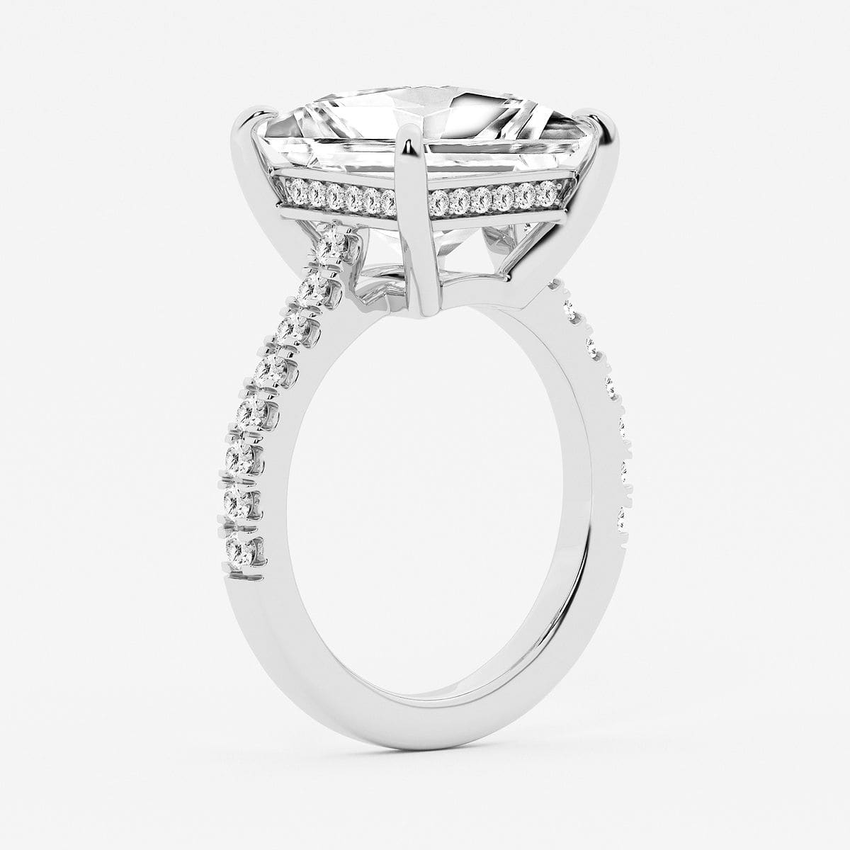 Additional Image 2 for  Badgley Mischka Colorless 4 1/3 ctw Princess Lab Grown Diamond Hidden Halo Engagement Ring