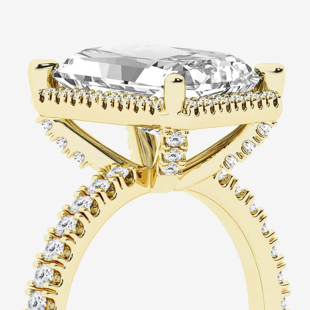 Additional Image 2 for  4 5/8 ctw Radiant Lab Grown Diamond Halo Engagement Ring