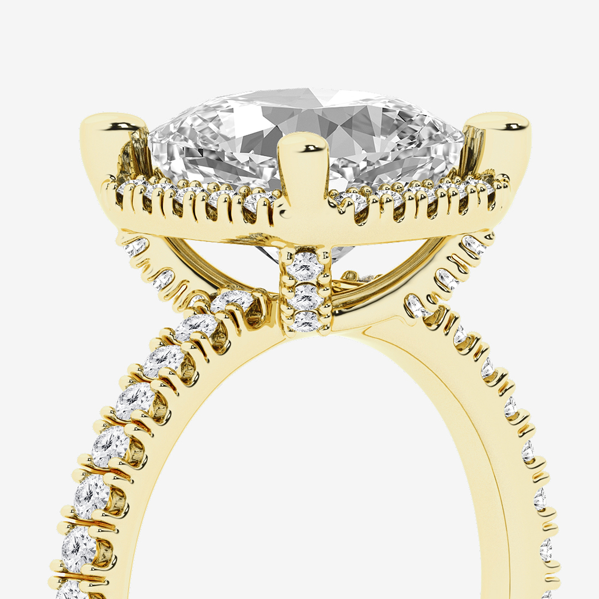 Additional Image 2 for  4 5/8 ctw Cushion Lab Grown Diamond Halo Engagement Ring
