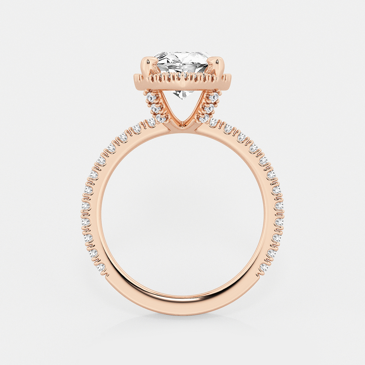 Additional Image 1 for  4 5/8 ctw Marquise Lab Grown Diamond Halo Engagement Ring