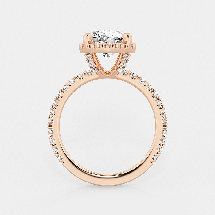 Suan - 4 5/8 ctw Marquise Lab Grown Diamond Halo Engagement Ring