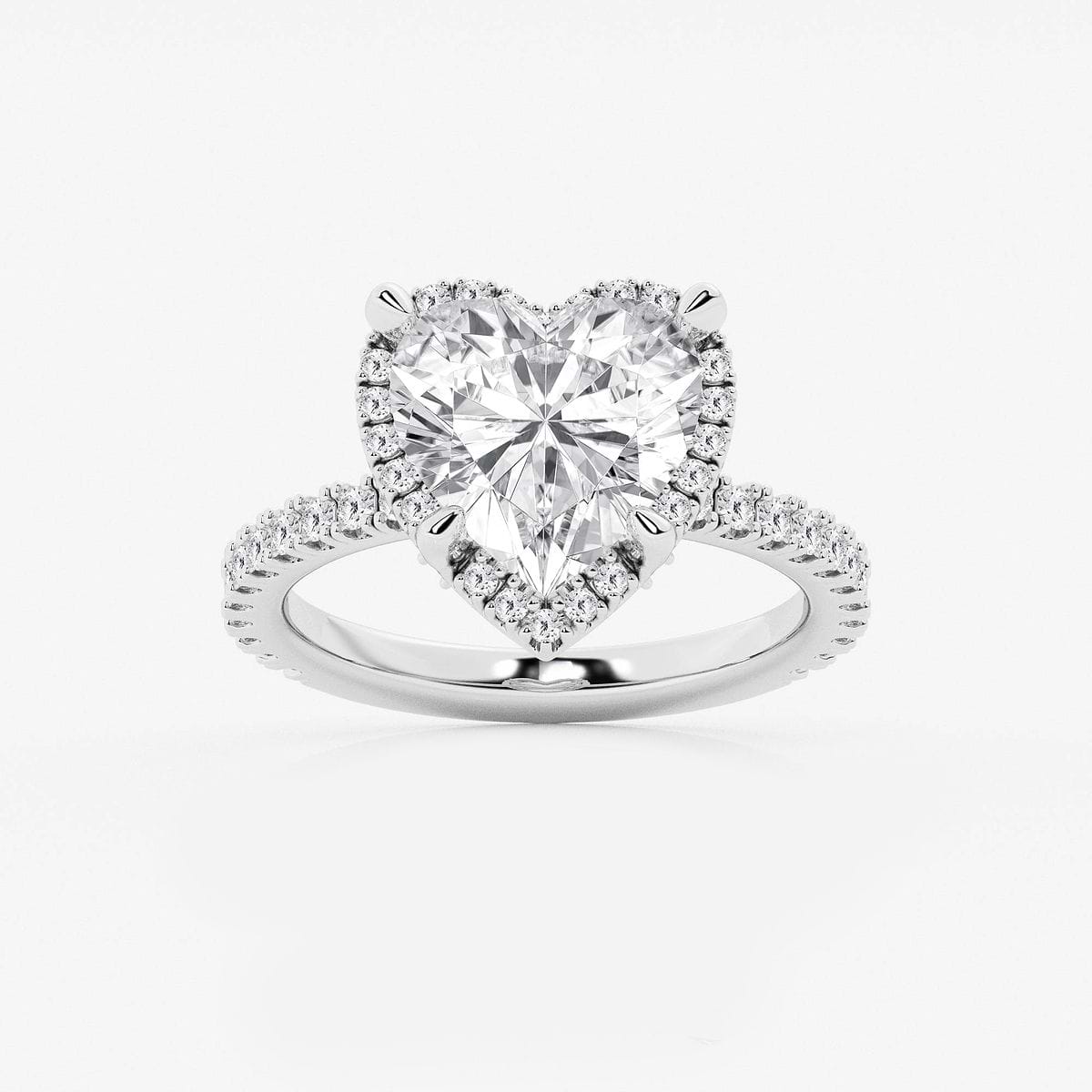 4 5/8 ctw Heart Lab Grown Diamond Halo Engagement Ring